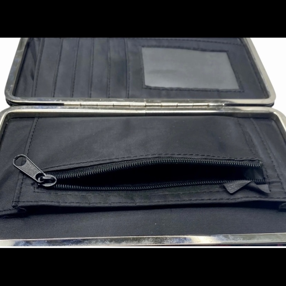 Multicolred Spotted Thin Walletcase 6 Credit Card Slots 1 Zippered Area 
7” x 4”